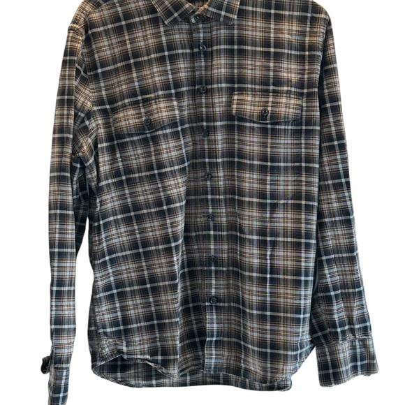 Toscano Men’s Plaid Button Up Shirt Large Casual Western Outdoors - Picture 1 of 5